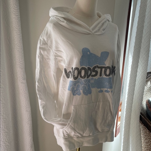 Recycled Karma Woodstock Hoodie with Blue Graphic Oversized Small Fits M-L - Picture 3 of 8